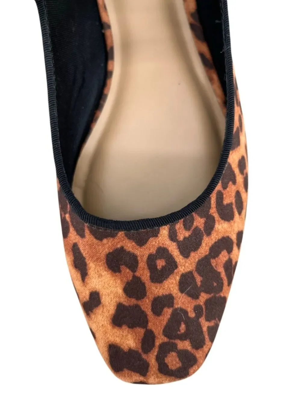 Faux Leather Mary Jayne Flats Leopard Print Shoes Size 8.5